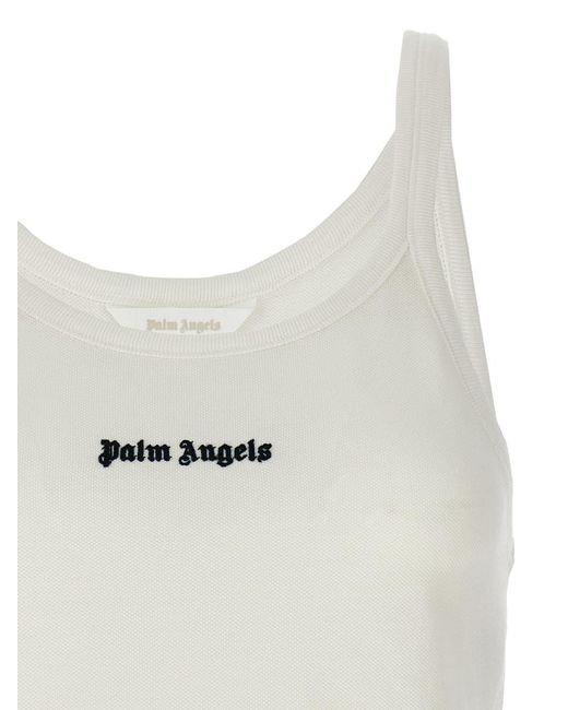 Palm Angels White 'Classic Logo' Tank Top