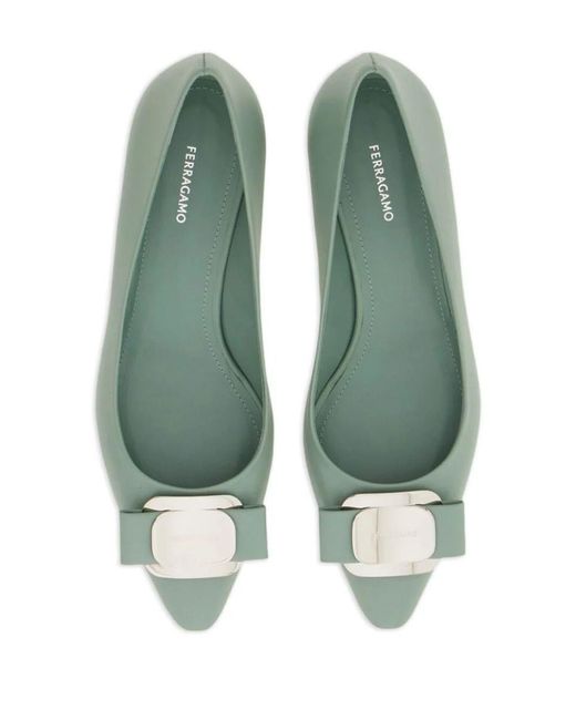 Ferragamo Green Decollete Zelma Shoes
