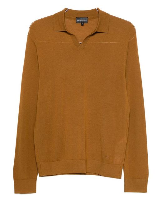 Emporio Armani Brown Sweaters Orange for men