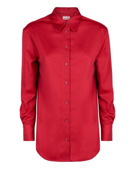 Calvin Klein Red Long Sleeve Shirt