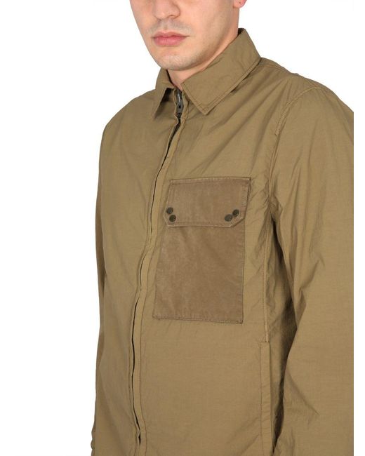 C P Company Green Zip-fastening Shirt Jacket for men