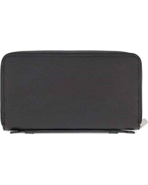 Boss Gray Logo Leather Wallet for men