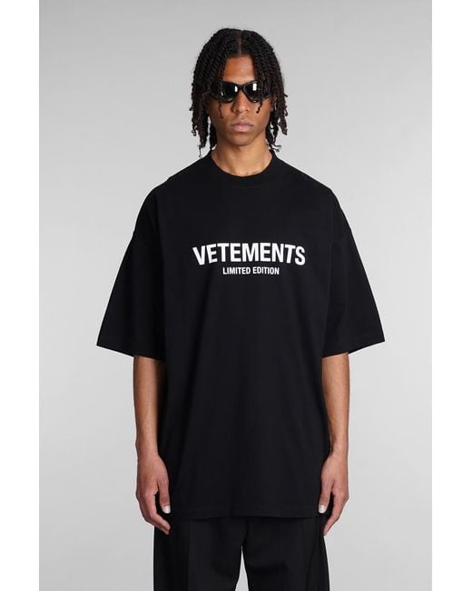 Vetements T-Shirt in Black for Men | Lyst