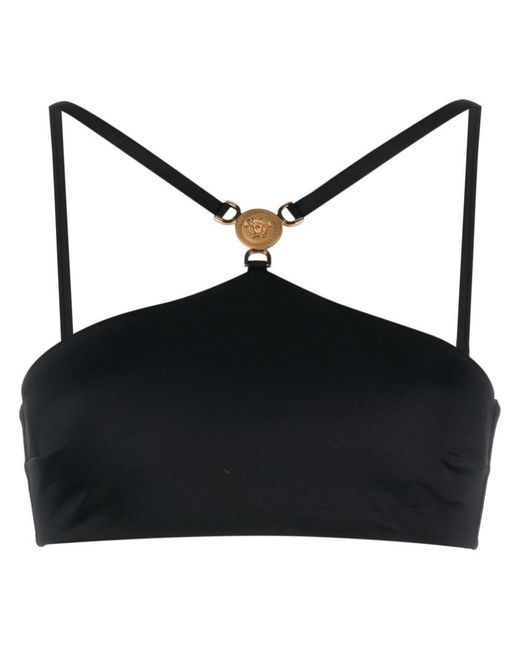 Versace Black Bandeau Bikini Top