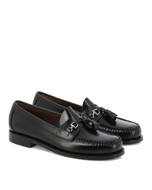 G.H.BASS Black Weejun - Leather Moccasins With Tassels for men