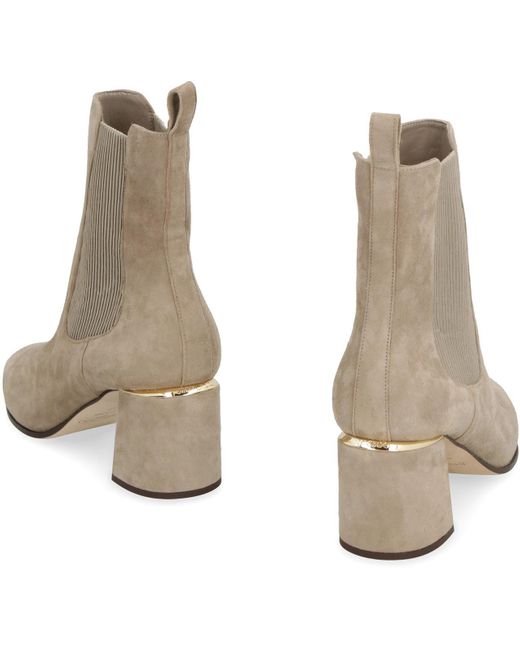 Jimmy Choo Brown The Sally 65 Suede Chelsea Boots