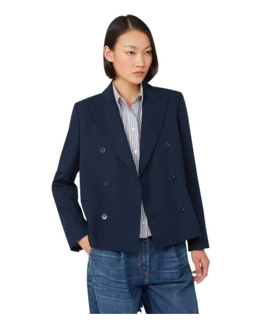 Weekend by Maxmara Blue Tappeto Double-Breasted Blazer