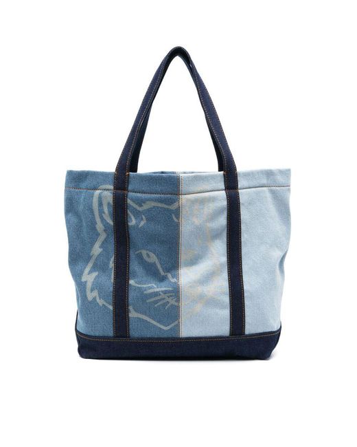 Maison Kitsuné Blue Bags