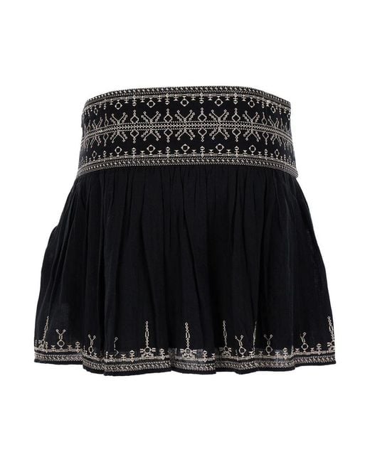 Geometric embroidered skirt hotsell