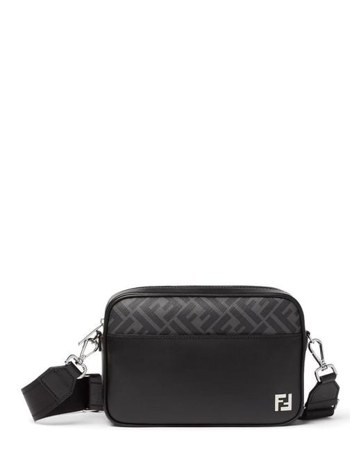 Fendi Black "Camera Case Squared Ff" Bag for men