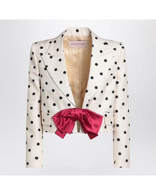 Valentino Garavani Women's Pink Ivory Jacket With Plusdepois Print