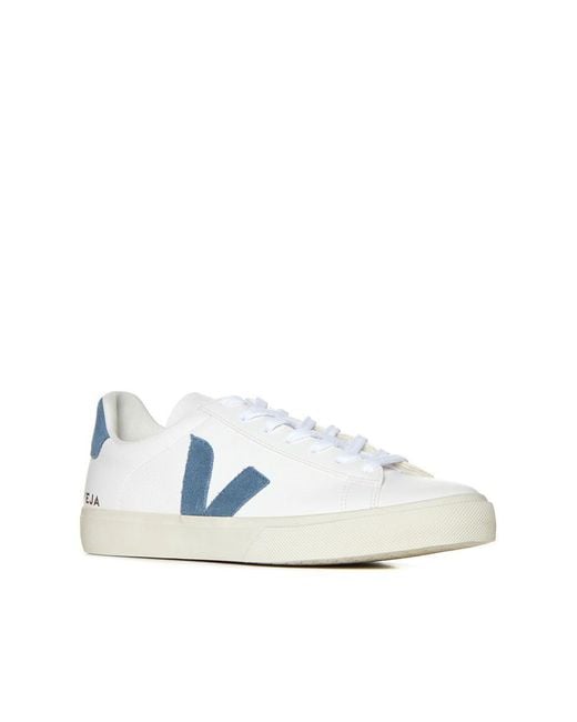 Veja Blue Campo Leather Sneakers for men