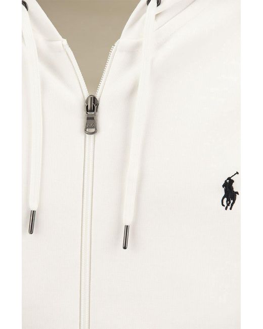 Polo Ralph Lauren White Hooded Sweatshirt for men