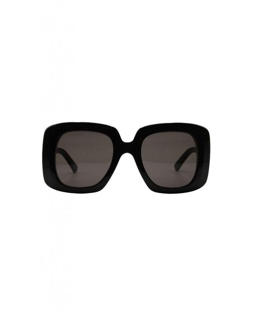 Balenciaga Shiny Black Square-frame Sunglasses Accessories
