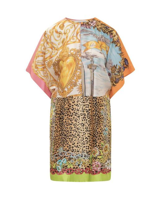Moschino Multicolor Foulard Dress