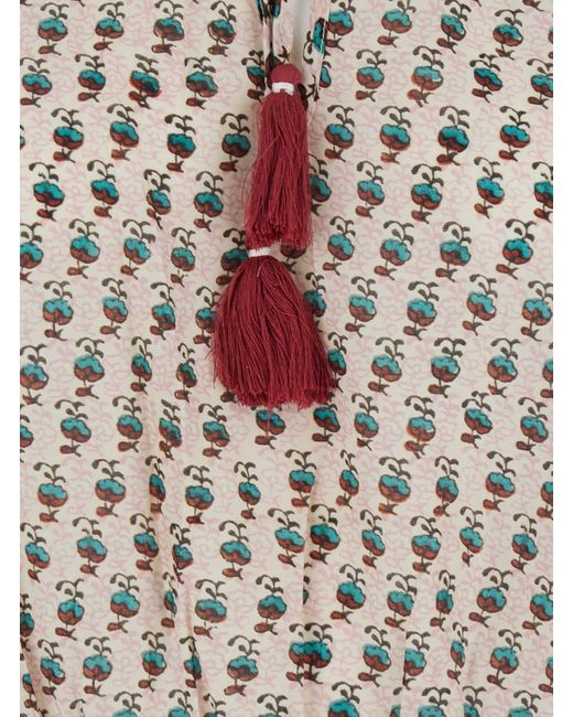 M.A.B.E Multicolor Dress With V-neck On The Front And All-over Printed Motif In Fabric Woman