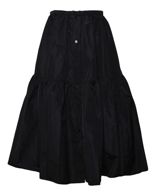 Patou Black Polyester Skirt