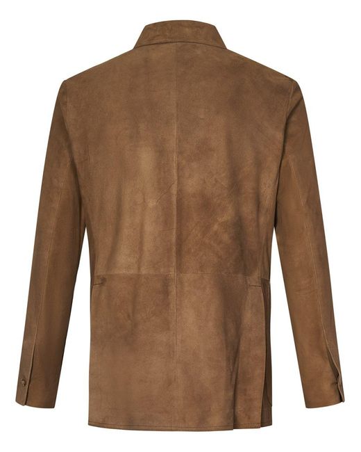 Franzese Collection Brown Franzese Napoli Stefano De Martino Model Blazer for men