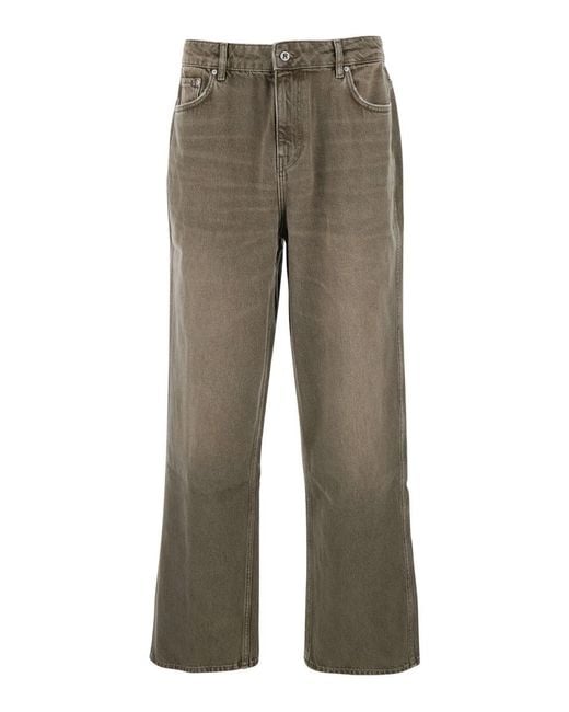 Represent Gray 'R3' Jeans With Belt Loops And Logo Embroidery On The Rear for men