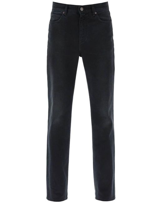 Balenciaga Blue Mid Waisted Slim Fit Canvas Trousers. for men