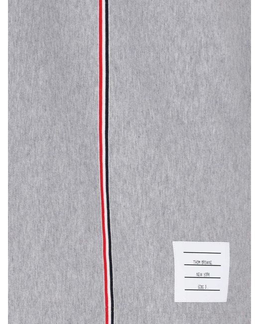 Thom Browne Gray Tricolor Detail T-shirt for men