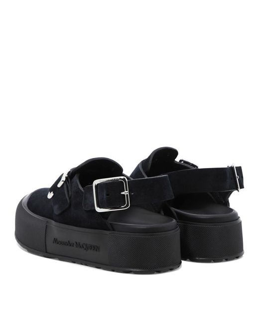 Alexander McQueen Black Sandali "Mount Slick" for men