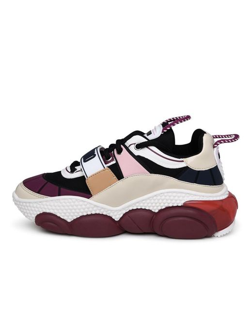 Moschino Multicolor Teddy Pop Panelled Chunky Sneakers