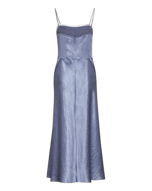 Vince Blue Satin Dress