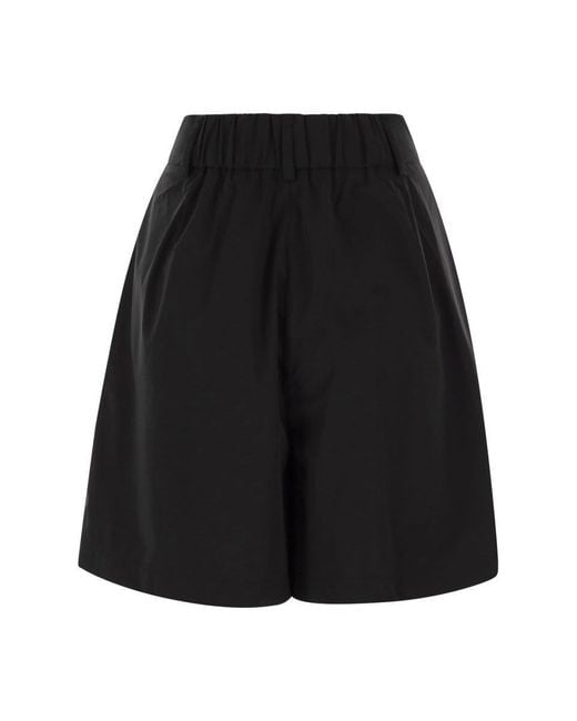 Herno Black Stretch Nylon Shorts
