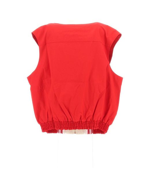 Gucci Red Sleeveless Jacket