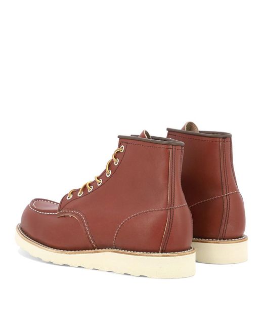 Red Wing Brown Wing Shoes "Classic Moc" Lace-Up Boots for men