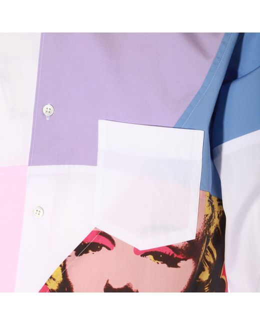 Comme des Garçons Purple Multicolour Cotton Shirt for men