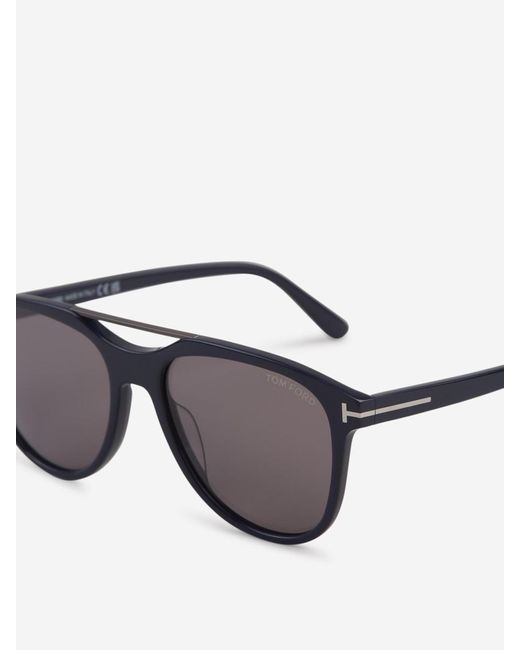 Tom Ford Gray Oval Sunglasses for men