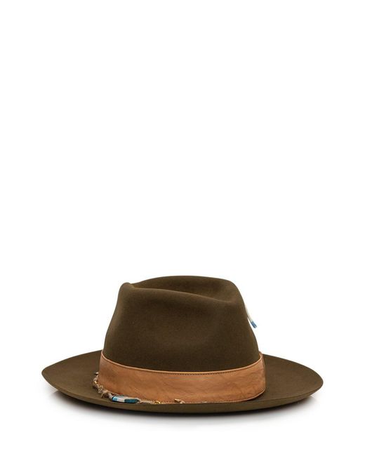 Nick Fouquet Brown Temple Of Mediclayton Hat for men