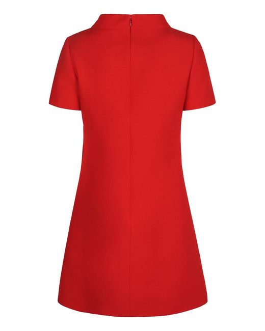 ワンピース VALENTINO wool silk garavani dresses red Valentino Garavani Dress, Size 38 IT