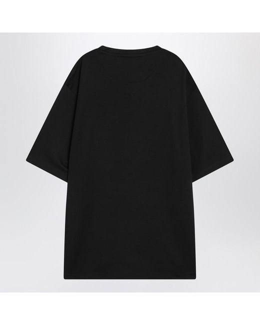 Prada Black T-Shirt With Logo Triangle for men