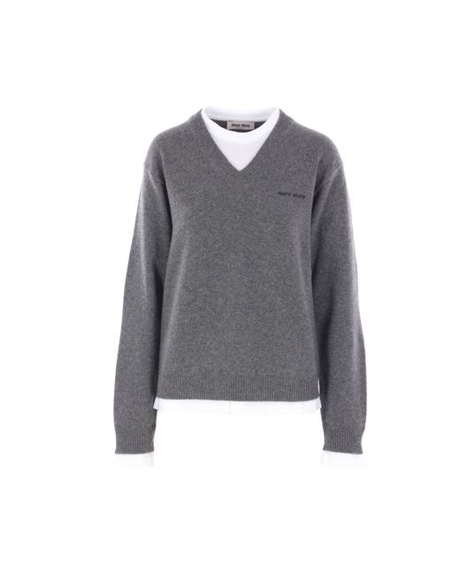 Miu Miu Gray Sweaters