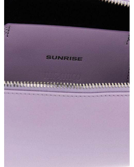 The Attico Purple Sunrise Leather Shoulder Bag