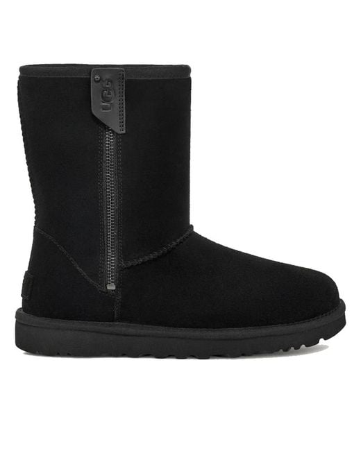 Ugg Black Classic Short Bailey Zip Shoes