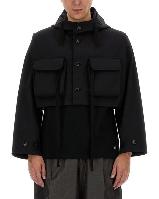 A.I.E. Black Cropped Jacket for men