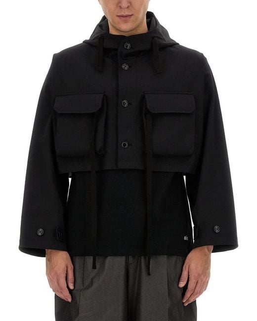 A.I.E. Black Cropped Jacket for men