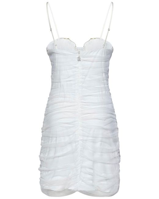 ROTATE BIRGER CHRISTENSEN White Pleated Mini Dress