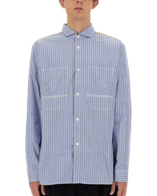 Junya Watanabe Blue Cotton Shirt for men