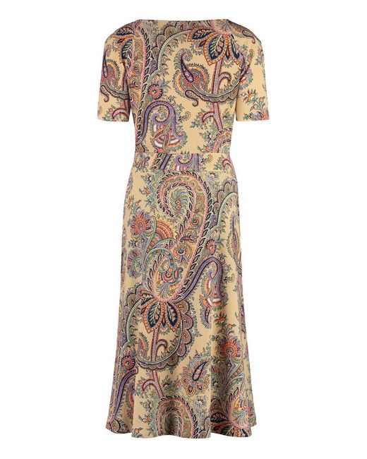 Etro Natural Paisley Print Dress