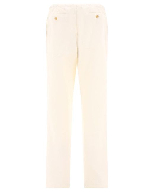 Palm Angels Natural "Monogram Travel" Trousers for men