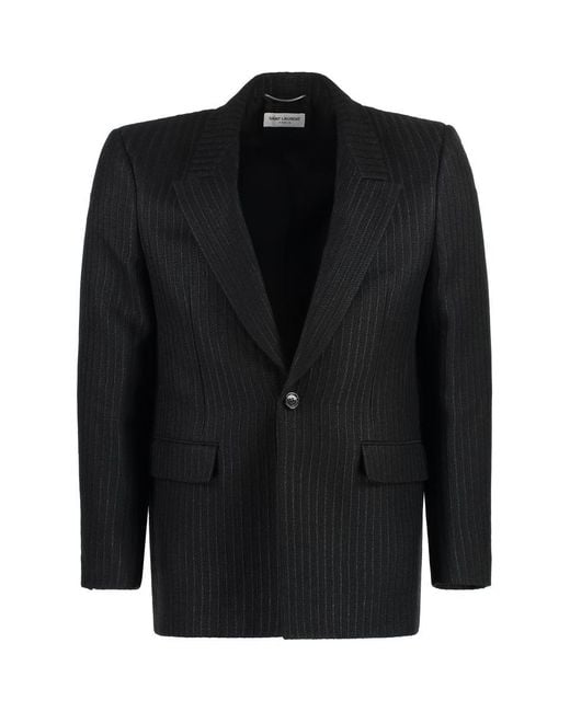 Saint Laurent Black Single-breasted One Button Jacket for men