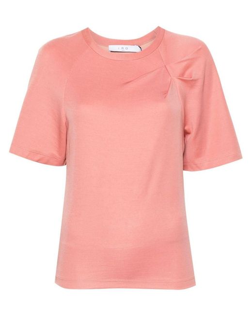 IRO Pink Umae Cotton Blend T-Shirt