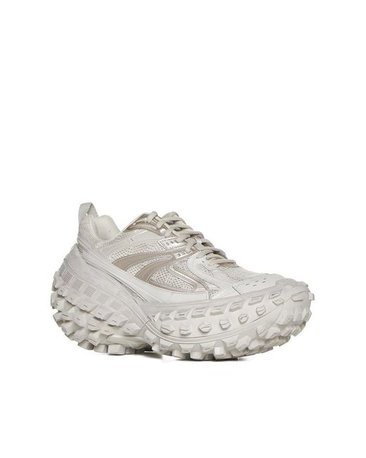 Balenciaga White Bouncer Mesh And Faux Leather Sneakers for men