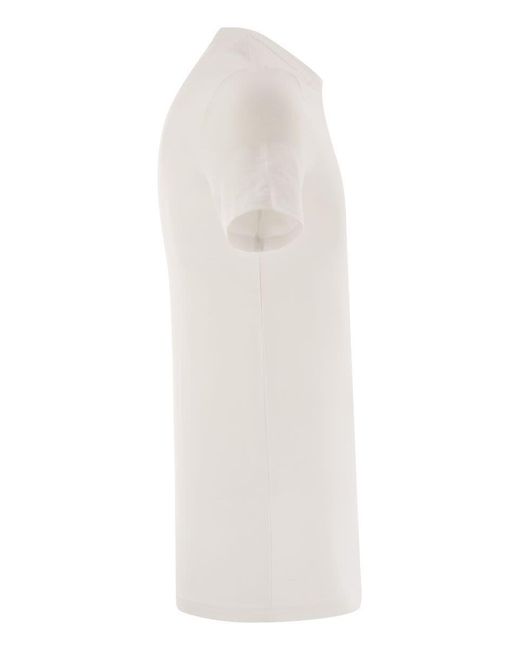 Kiton White Stretch Cotton Undershirt for men