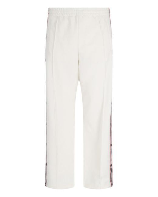 Golden Goose Deluxe Brand White Side Buttons Trousers for men
